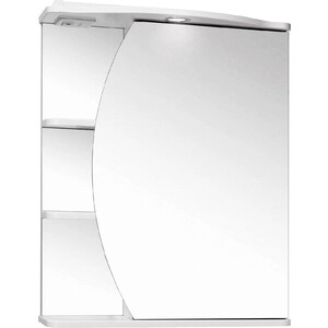 Зеркальный шкаф Runo Линда 60х75 правый, белый (00000001082) зеркало шкаф sanstar квадро 60х75 с подсветкой белый 127 1 2 4 1