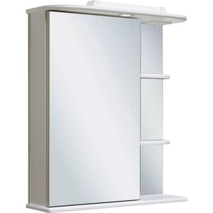 Зеркальный шкаф Runo Магнолия 60х75 левый, белый (00000000030) зеркальный шкаф mixline стив 60х81 правый белый 4640030869039