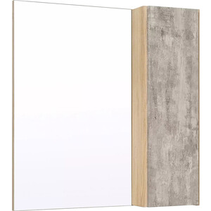 Зеркальный шкаф Runo Мальта 70х75 дуб/серый (00-00001102) зеркальный шкаф mixline байкал 60 белый серый 4640030869602