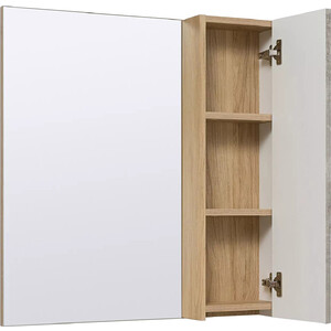 Зеркальный шкаф Runo Мальта 85х75 дуб/серый (00-00001104)