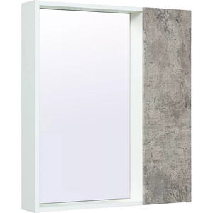 Зеркальный шкаф Runo Манхэттен 65х75 серый бетон (00-00001016) зеркальный шкаф corozo айрон 90 серый арт sd 00000281