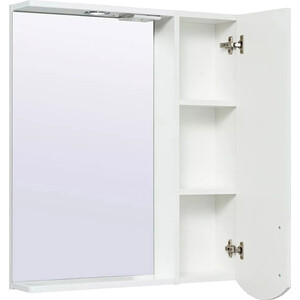 Зеркальный шкаф Runo Неаполь 75х75 правый, белый (00-00001031)