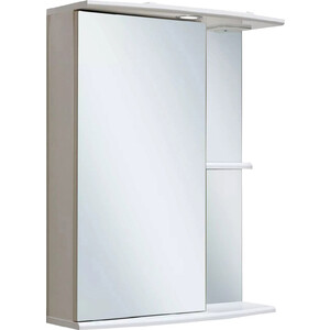 Зеркальный шкаф Runo Николь 55х75 левый, белый (00000000037) зеркало шкаф corozo орион 55х75 белый sd 00001547