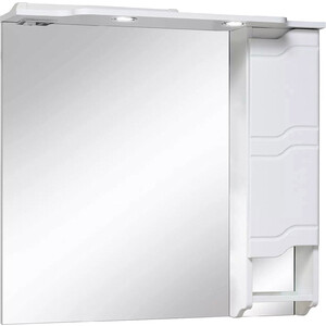 Зеркальный шкаф Runo Стиль 85х80 правый, белый (00000001116) сумка для бани и сауны стиль с дубовыми листочками серая