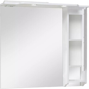 Зеркальный шкаф Runo Стиль 85х80 правый, белый (00000001116)