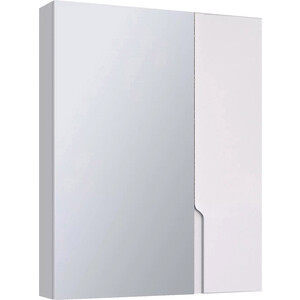 Зеркальный шкаф Runo Стокгольм 60х75 белый (00-00001126) зеркальный шкаф style line стокгольм 60х70 белый рифленый софт 4650134473315