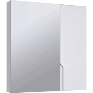 Зеркальный шкаф Runo Стокгольм 70х75 белый (00-00001127) зеркальный шкаф style line стокгольм 60х70 белый рифленый софт 4650134473315