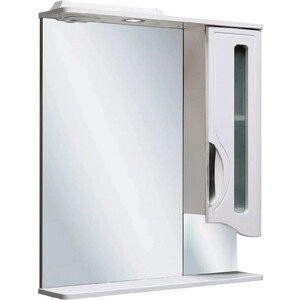 Зеркальный шкаф Runo Толедо 65х80 правый, белый (00000001040) зеркальный шкаф mixline стив 60х81 левый белый 4640030869022