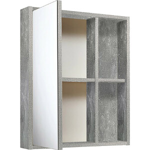 Зеркальный шкаф Runo Эко 52х65 серый бетон (00-00001184)
