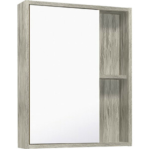 Зеркальный шкаф Runo Эко 52х65 скандинавский дуб (00-00001185) зеркальный шкаф mixline корнер 56х68 угловой серый 4630099747911