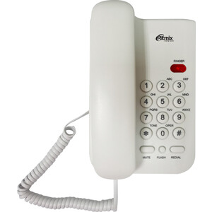 Проводной телефон Ritmix RT-311 white проводной набор клавиатура мышь ritmix rkc 010