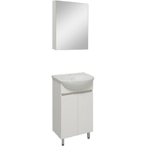 Мебель для ванной Runo Лада 51х42 белая зеркальный шкаф runo лада 40 графит 00 00001193