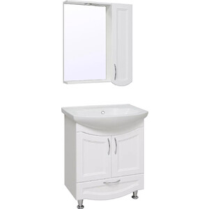 Мебель для ванной Runo Неаполь 65х44 белая зеркальный шкаф runo неаполь 65х75 правый белый 00 00001030