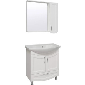 Мебель для ванной Runo Неаполь 76х45 белая зеркальный шкаф 65x79 1 см белый r runo неаполь 00 00001030