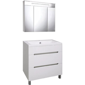 Мебель для ванной Runo Парма 74х45 2 ящика, напольная, белая опора для раковины напольная март ferro 60 см белый