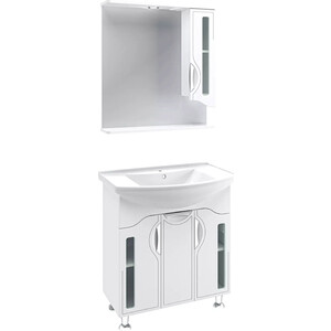 Мебель для ванной Runo Толедо 76х49 белая зеркало шкаф corozo толедо 50х75 с подсветкой белый sd 00001391
