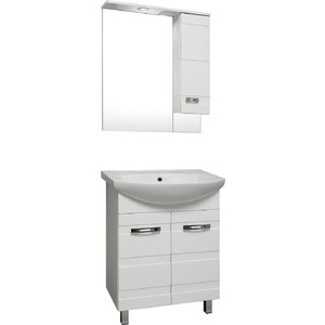 Мебель для ванной Runo Турин 65х44 белая зеркало турин 40x50 см
