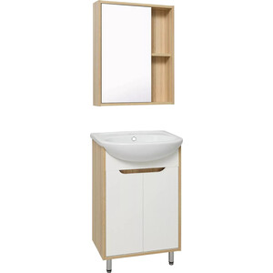 Мебель для ванной Runo Эко 51х42 белый/лиственница