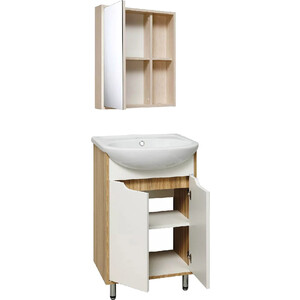 Мебель для ванной Runo Эко 61х47 белый/лиственница