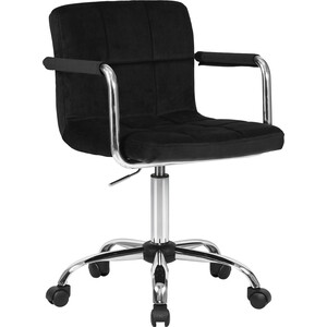 Офисное кресло для персонала Dobrin TERRY LM-9400 черный велюр (MJ9-101) офисное кресло chairman ch566 оранжевый 00 07145963