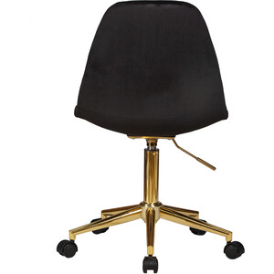 Офисное кресло для персонала Dobrin DIANA LM-9800-Gold черный велюр (MJ9-101)