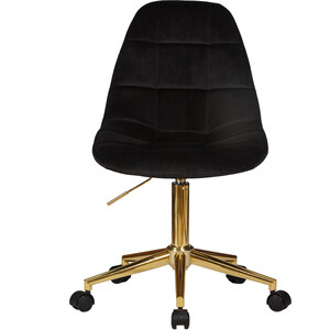 Офисное кресло для персонала Dobrin DIANA LM-9800-Gold черный велюр (MJ9-101)
