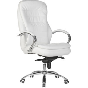 Офисное кресло для руководителей Dobrin LYNDON LMR-108F белый офисное кресло chairman ch41 экокожа черно белый 00 07145957
