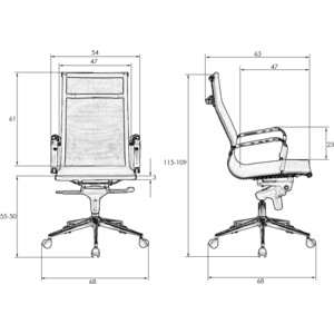 Офисное кресло для персонала Dobrin CARTER LMR-111F черный