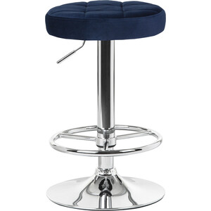 Табурет барный Dobrin BRUNO LM-5008 синий велюр (MJ9-117) стол складной металл прямоугольный 120х60х68 5 см столешница мдф синий ytft013 4 стула