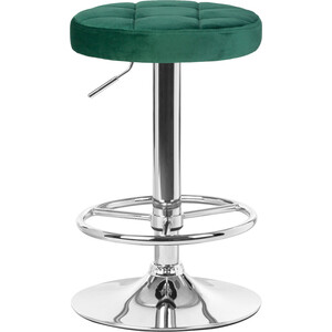 Табурет барный Dobrin BRUNO LM-5008 зеленый велюр (MJ9-88) пуф столик складной 38x38x43 см зеленый