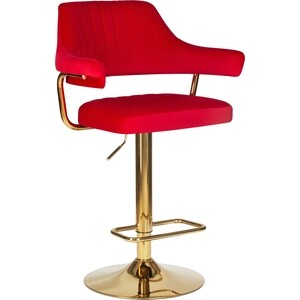 Стул барный Dobrin CHARLY GOLD LM-5019_Golden красный велюр (MJ9-45) офисное кресло для персонала dobrin diana lm 9800 gold велюр mj9 101