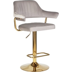 Стул барный Dobrin CHARLY GOLD LM-5019_Golden серый велюр (MJ9-75) офисное кресло для персонала dobrin diana lm 9800 gold велюр mj9 101