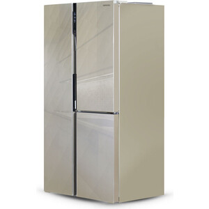 Холодильник NFK-475, SbS шампань Ginzzu NFK-475, SbS шампань