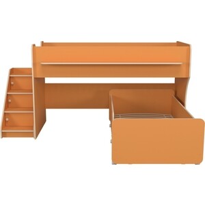 Двухъярусная кровать с лестницей с ящиками Капризун Капризун 12 (Р444-2-оранжевый)