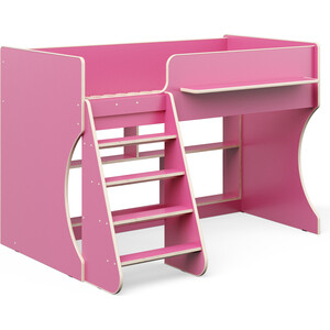 Кровать чердак Капризун Капризун 2 (Р436-розовый)