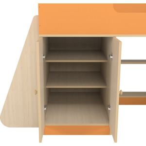 Кровать чердак со шкафом Капризун Капризун 9 (Р441-оранжевый)