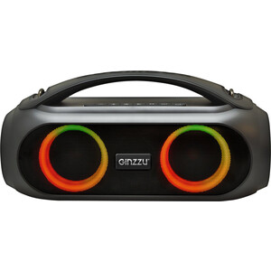 Портативная колонка Ginzzu GM-904B, 20W/TWS/IPX5/FM/USB/AUX/RGB
