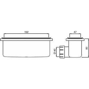 Сифон для поддона Ideal Standard Ultraflat New 210х70 черный (T4493V3)