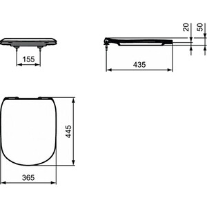 Сиденье для унитаза Ideal Standard Tesi черное (T3527V3)