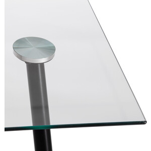 TetChair Стол SOPHIA (mod. 5003) металл/стекло (8мм), 140 х 80 х 75 см, черный / прозрачный