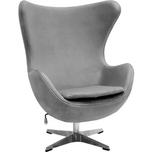 Кресло Bradex EGG CHAIR серый, искусственная замша (FR 0645)