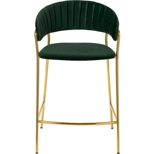 Стул полубарный Bradex Turin зеленый с золотыми ножками (FR 0908) стул bradex turin бирюзовый fr 0160