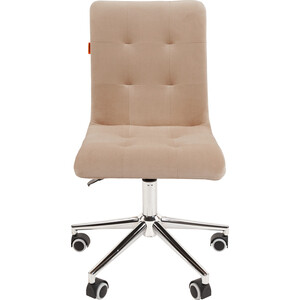 Офисное кресло Chairman 030 Россия ткань T-6 бежевый, хром, без подлокотников (00-07105061)