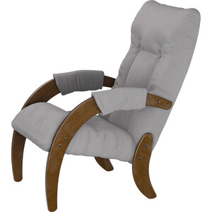 Кресло для отдыха Мебелик Модель 61 Ткань ультра смок, каркас орех антик кресло 560х590х820 мм глянец сиденье квадратное микровелюр на саморезах av 301 n04 08