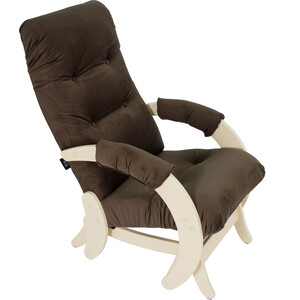 Кресло-маятник Мебелик Модель 68 Ткань MAXX235, каркас дуб шампань кресло глайдер мебель импэкс балтик дуб шампань verona light grey