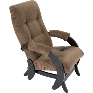 Кресло-маятник Мебелик Модель 68 Ткань ультра шоколад, каркас венге кресло для отдыха мебелик шоле экокожа ева 2 каркас венге