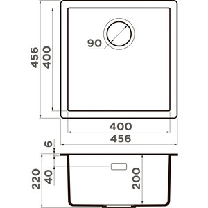 Кухонная мойка Omoikiri Yamakawa 45T-U/I-BL черный (4993302)