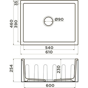 Кухонная мойка Omoikiri Mikura 61-WH белый (4997068)