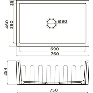 Кухонная мойка Omoikiri Mikura 76-WH белый (4997074)