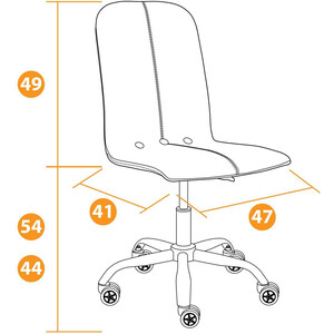 Компьютерное кресло TetChair Кресло RIO флок/кож/зам , коричневый/бежевый, 6/36-34